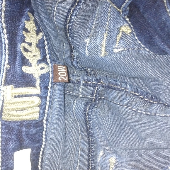 NICOLE COMPANY KUT BLUE JEANS SIZE 20W CAPRIS - Picture 8 of 8